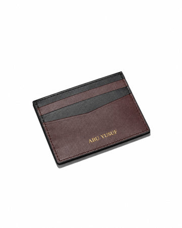 Black & Brown Slim Leather Card Holder