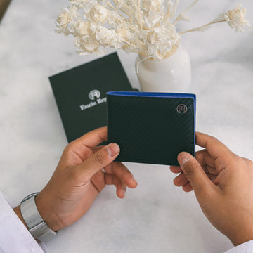 Fascin Carbon Fiber Blue Men Wallet