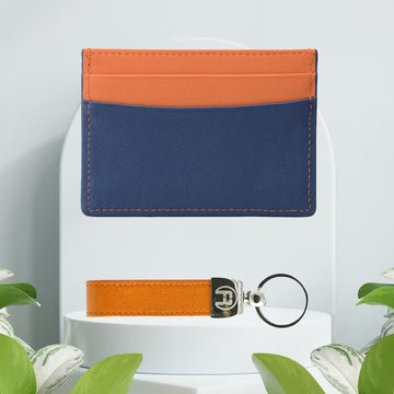Blue and Orange - Set of Two (Cardholder + Keychain)