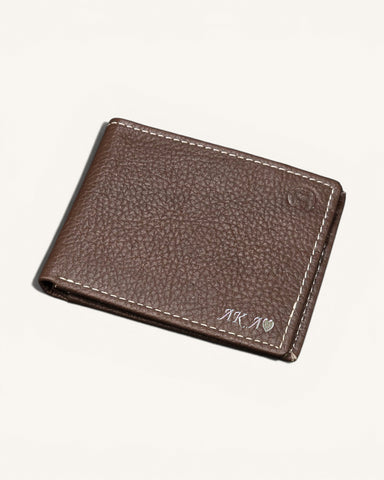 Handmade Leather Bifold Wallet – Brown