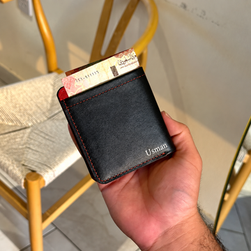 Magnetic Wallet -  Black & Red