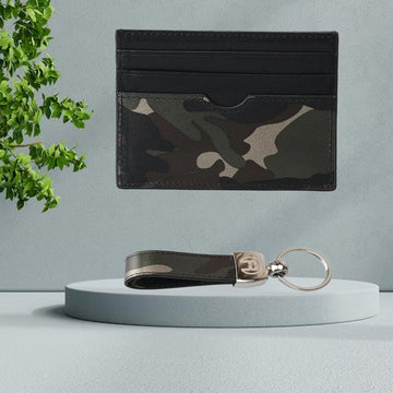 Green Camouflage - Set of Two (Cardholder + Keychain)