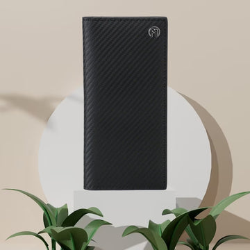 Carbon Fiber Black Long Wallet