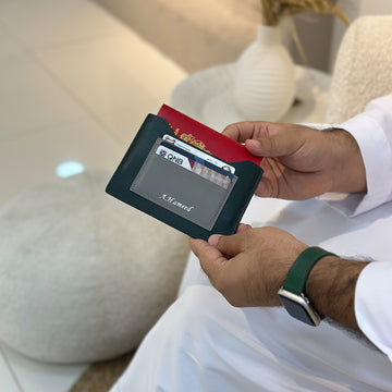 Green & Grey passport wallet