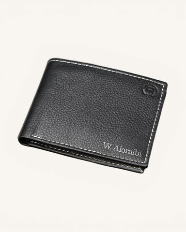 Handmade Leather Bifold Wallet – Black