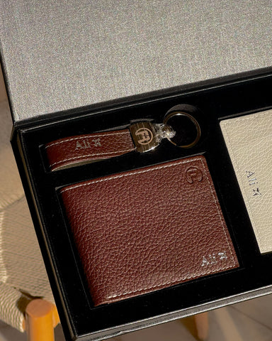 Handmade Leather Three Set – Brown & White