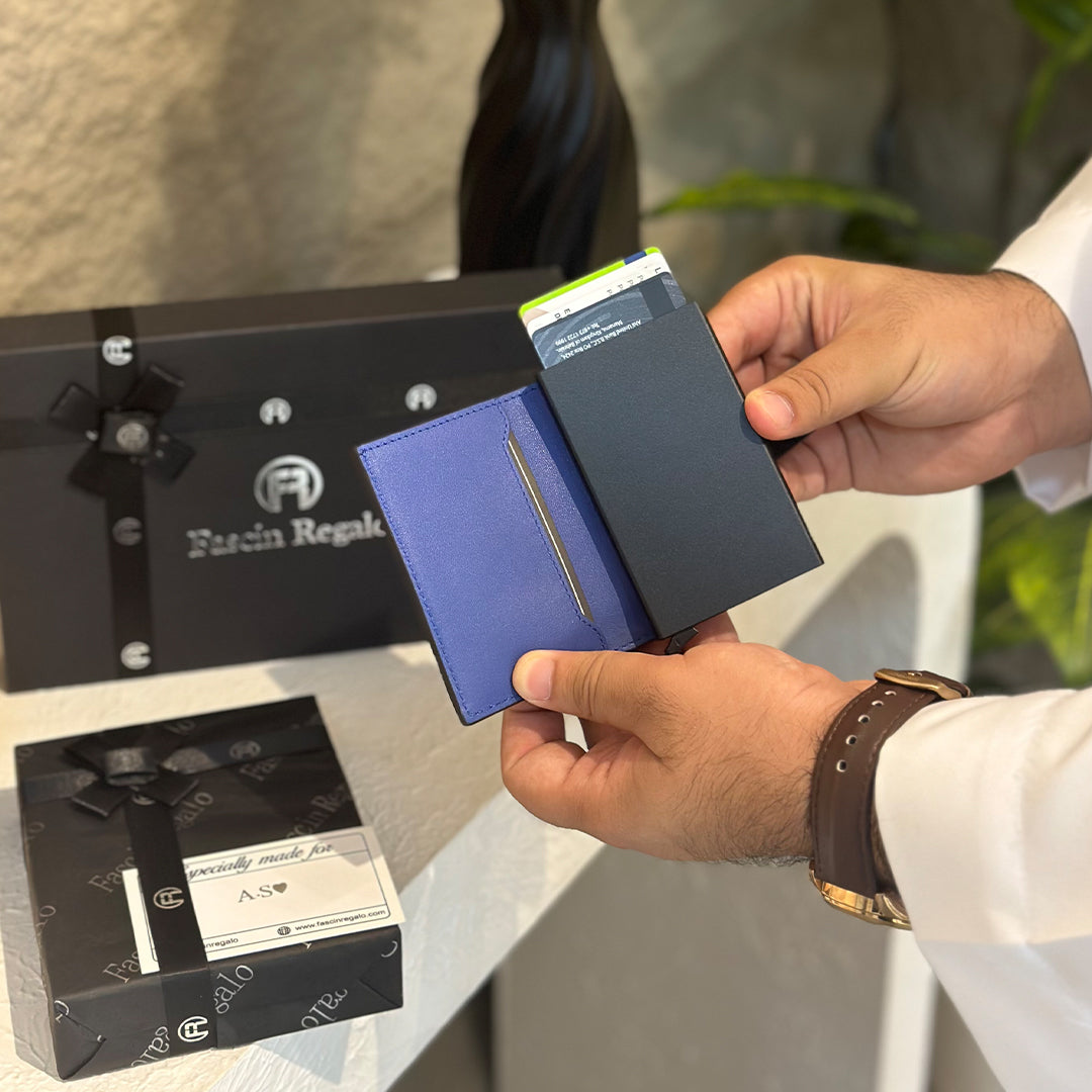 Black and Blue Popup Wallet