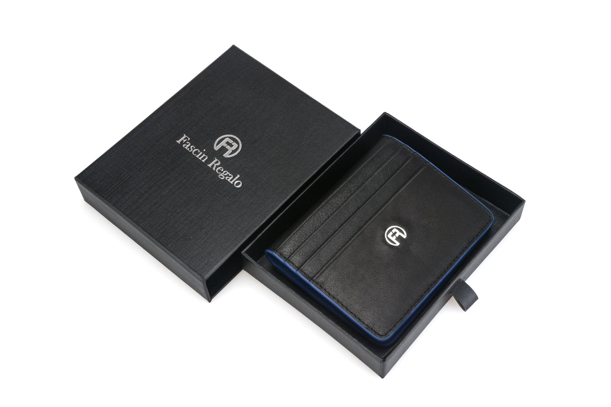 Black & Blue Flip Wallet