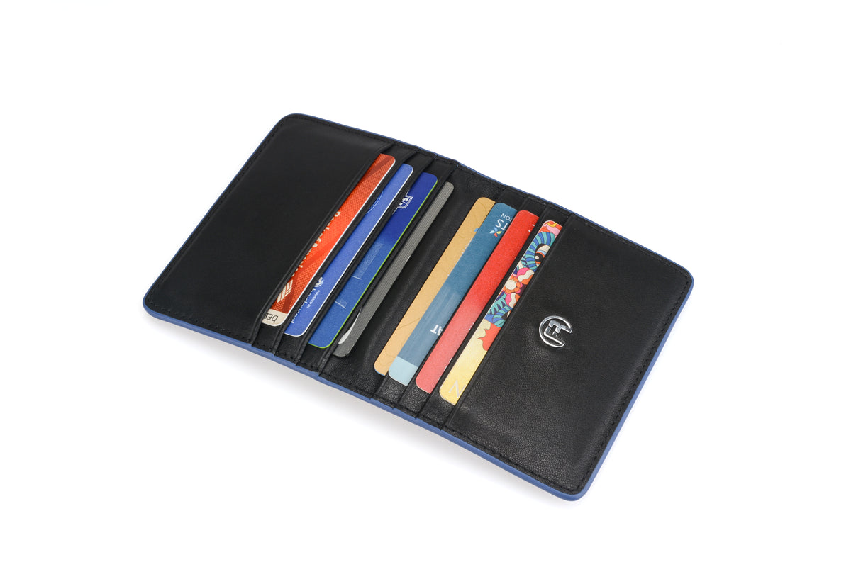 Black & Blue Flip Wallet