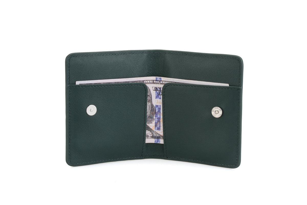 Black & Green Flip Wallet