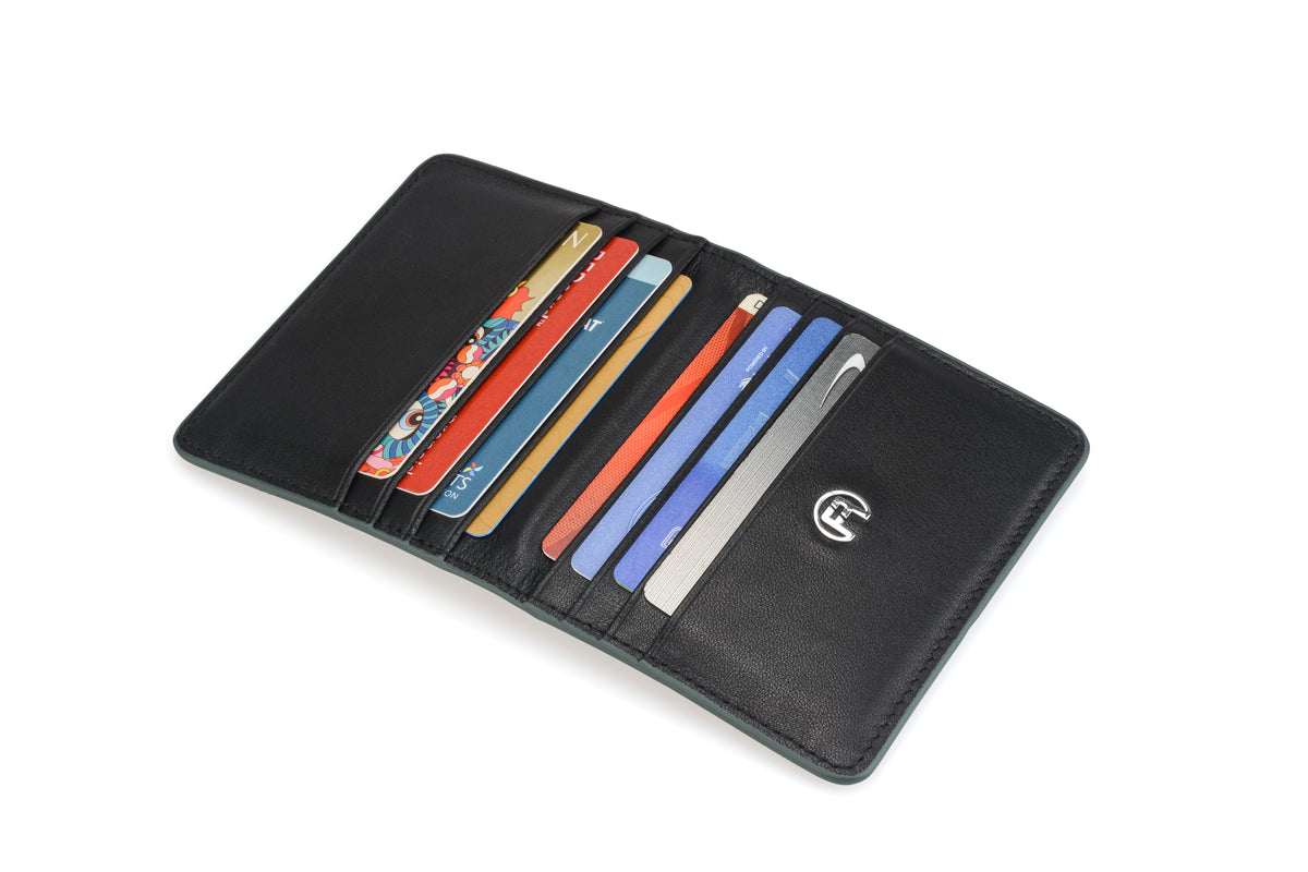 Black & Green Flip Wallet