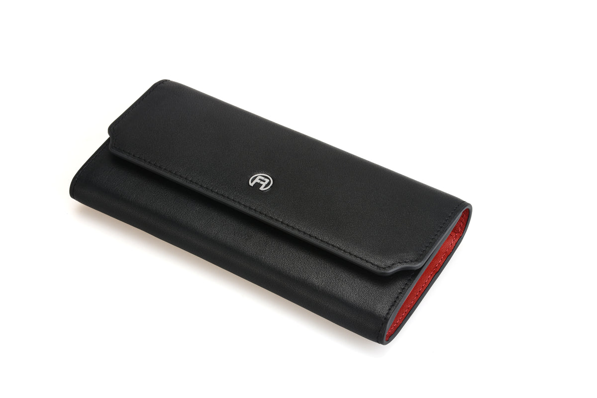 Red Long Zip Women Zip Wallet