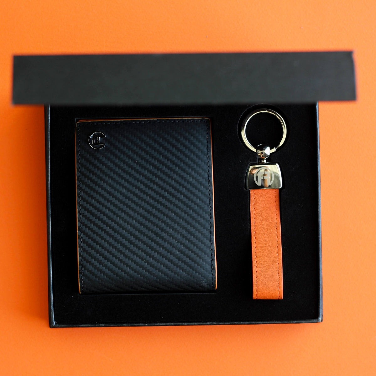 Carbon Fiber Orange - Set of Two
