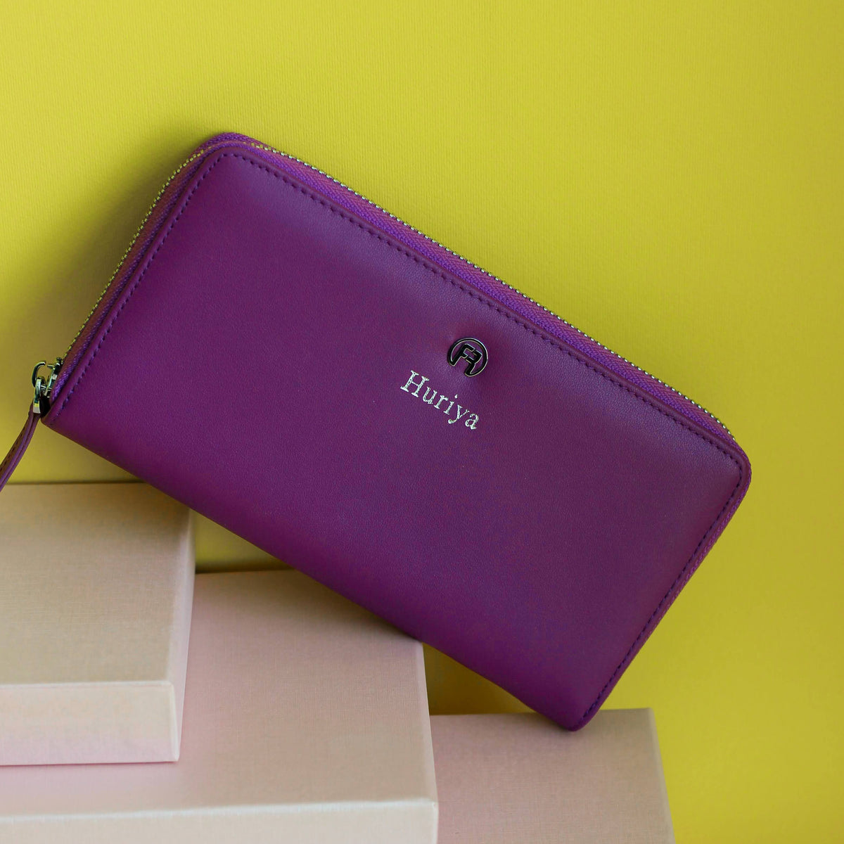 Purple Zip Women Zip Wallet