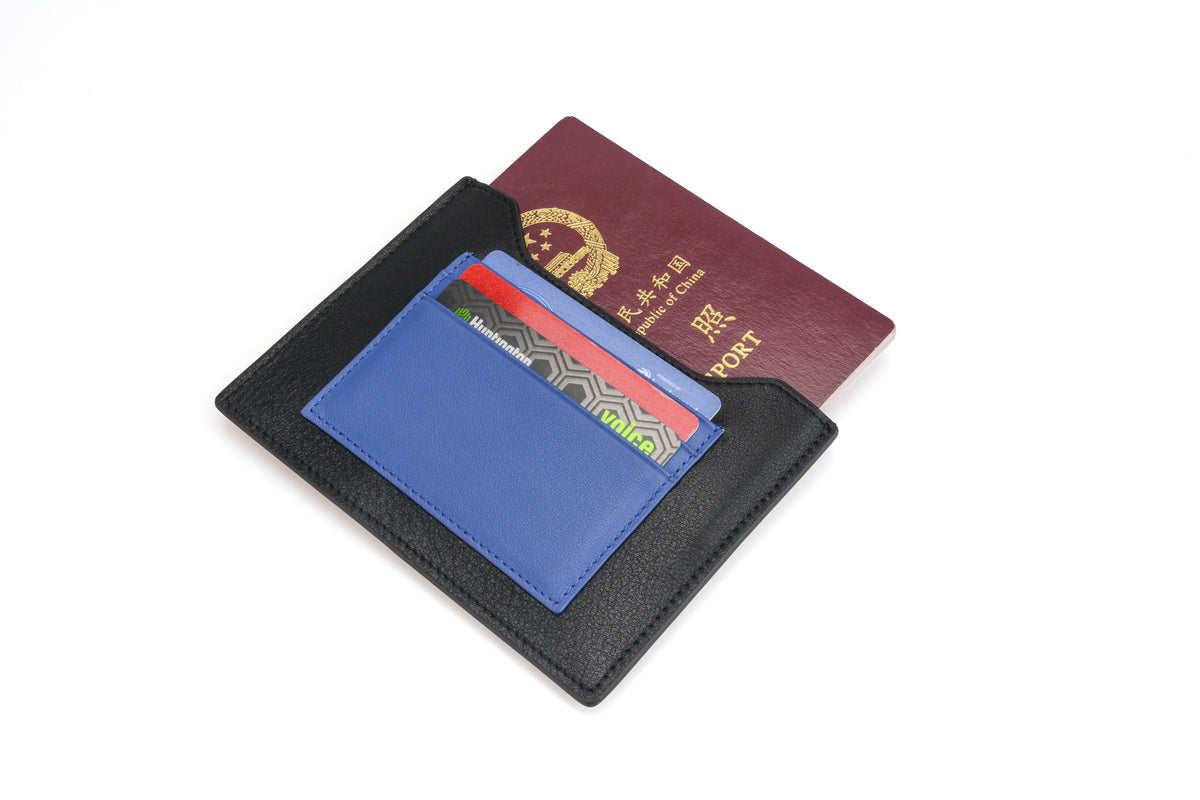 Black & Blue passport wallet