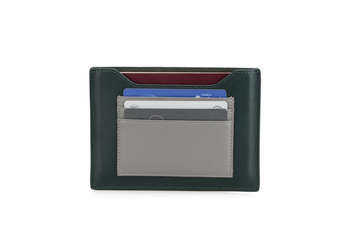 Green & Grey passport wallet