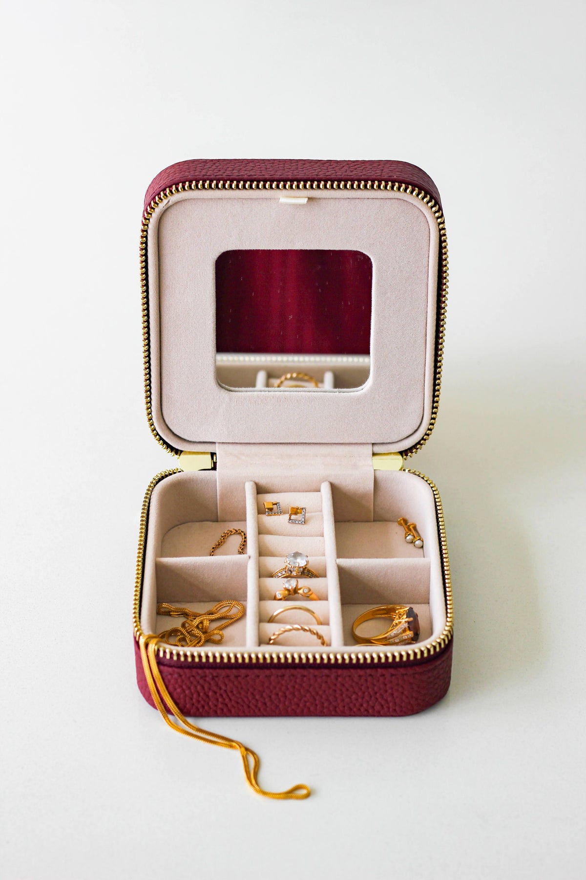 Wine Red Jewelry Box