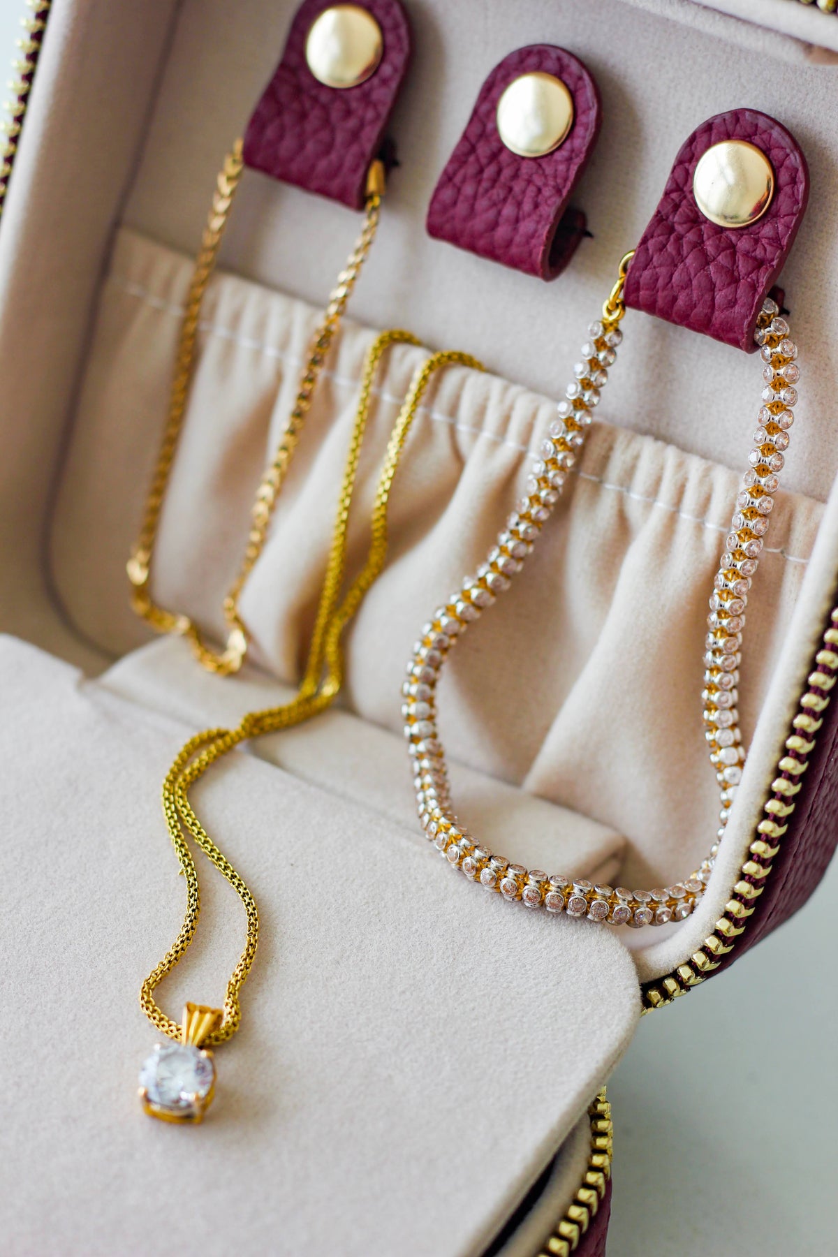 Wine Red Jewelry Box
