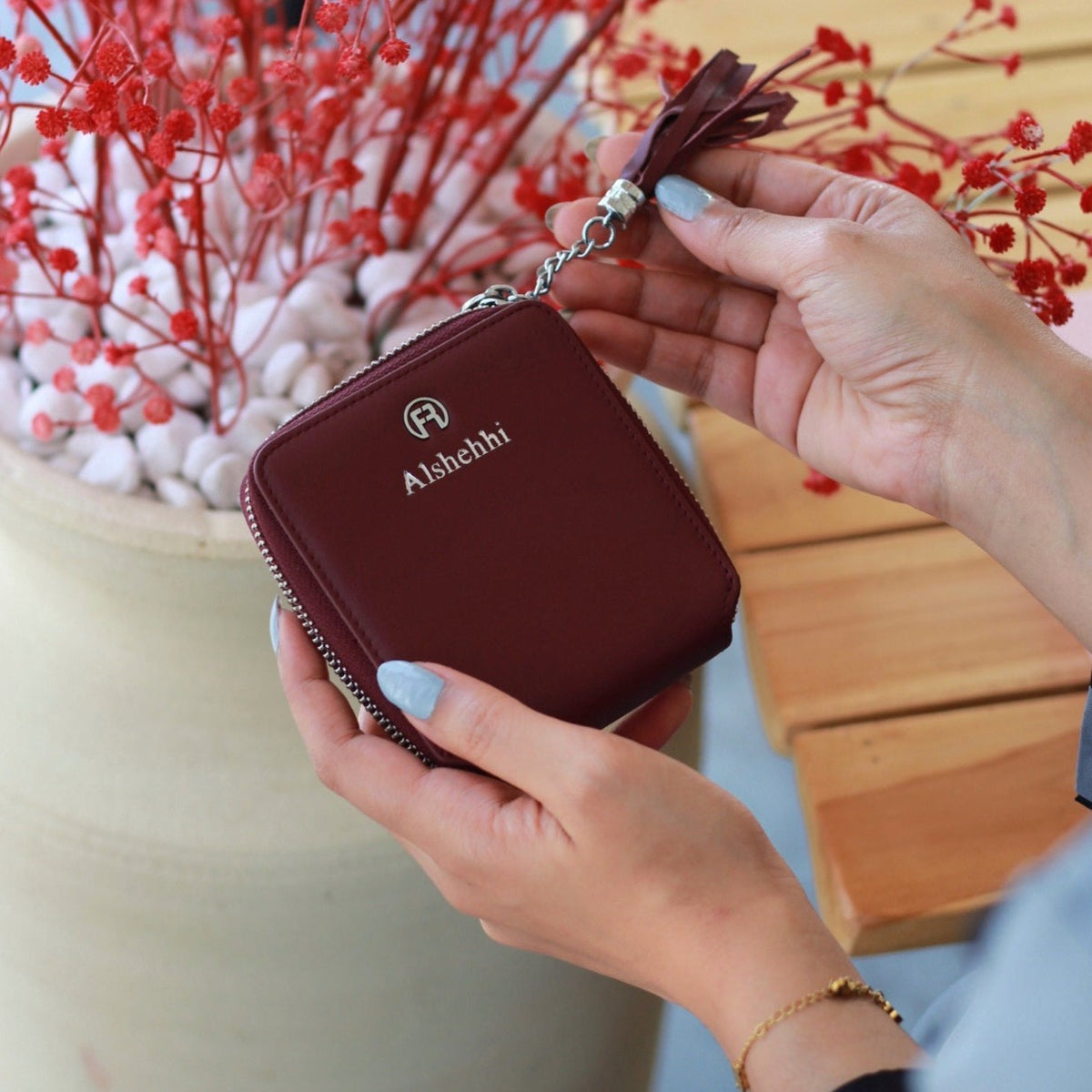 Maroon Women Zip Wallet