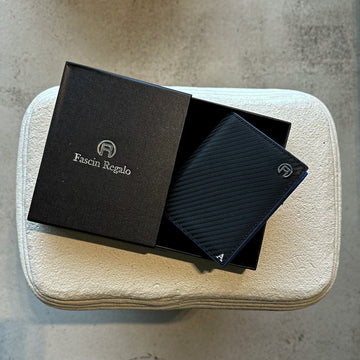Carbon Fiber Blue Slim Wallet