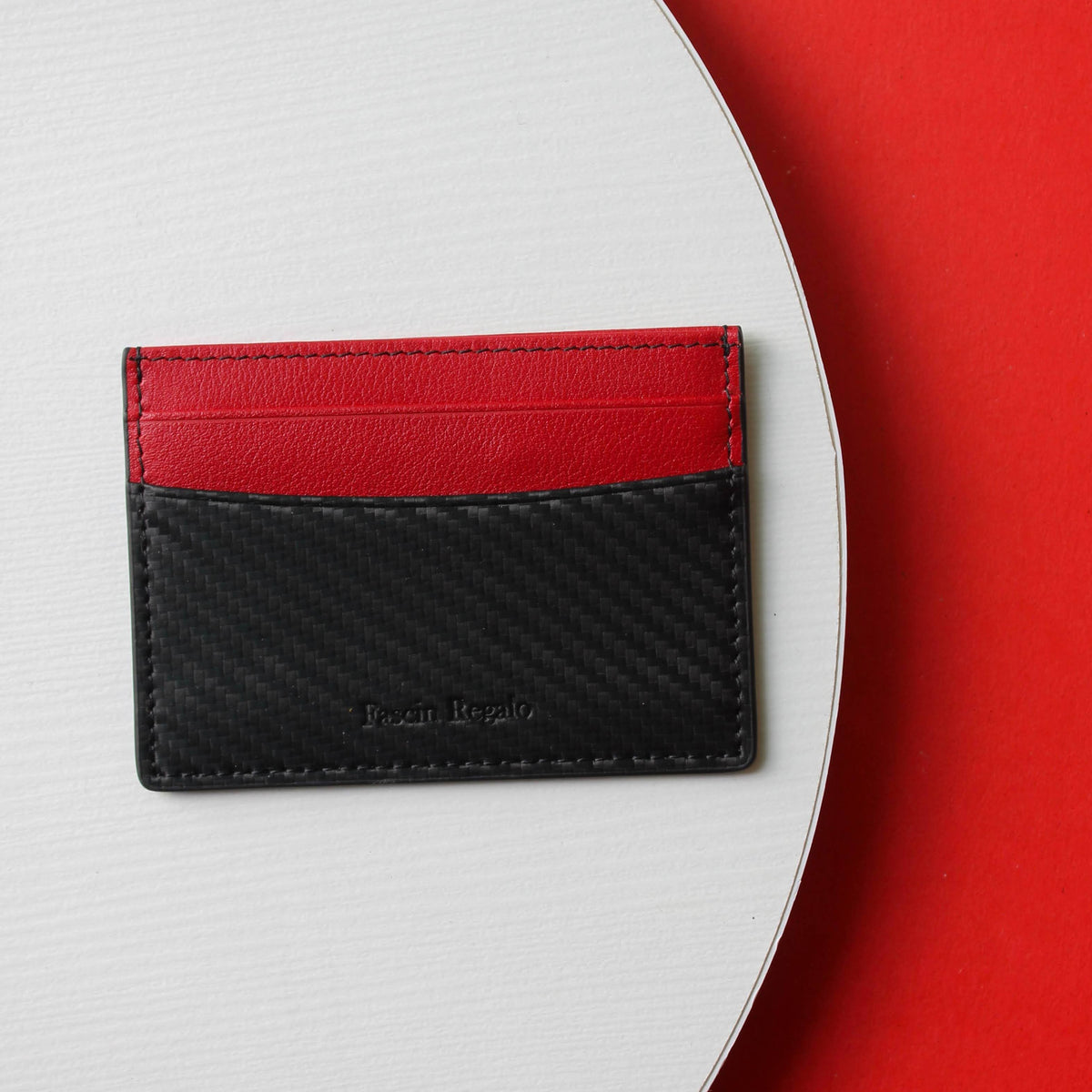 Fascin Carbon Fiber Red Cardholder