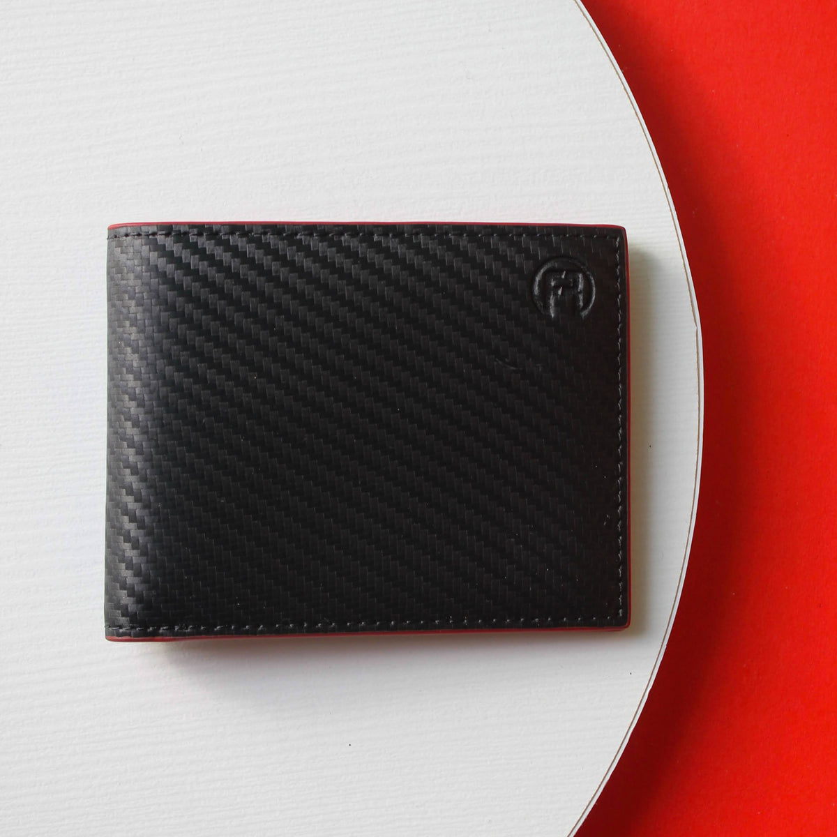 Fascin Carbon Fiber Red Men Wallet