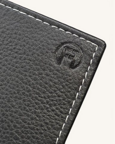 Handmade Leather Bifold Wallet – Black