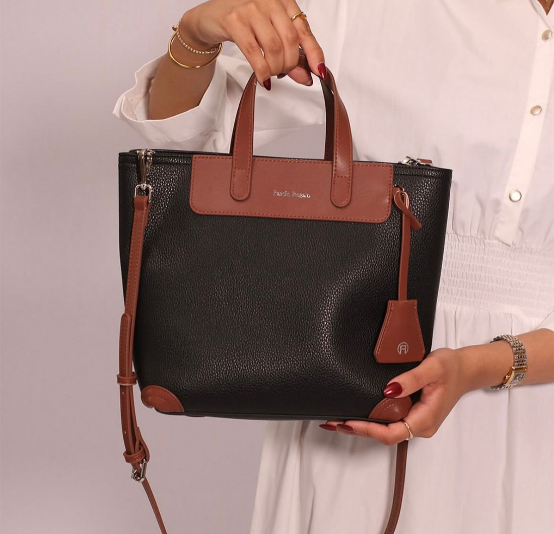 Black & Brown Tote Bag