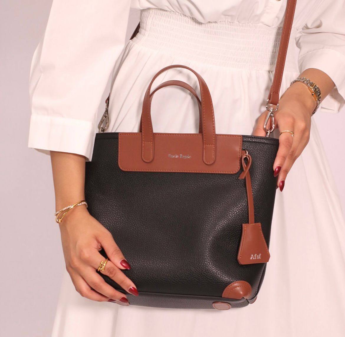 Black & Brown Tote Bag