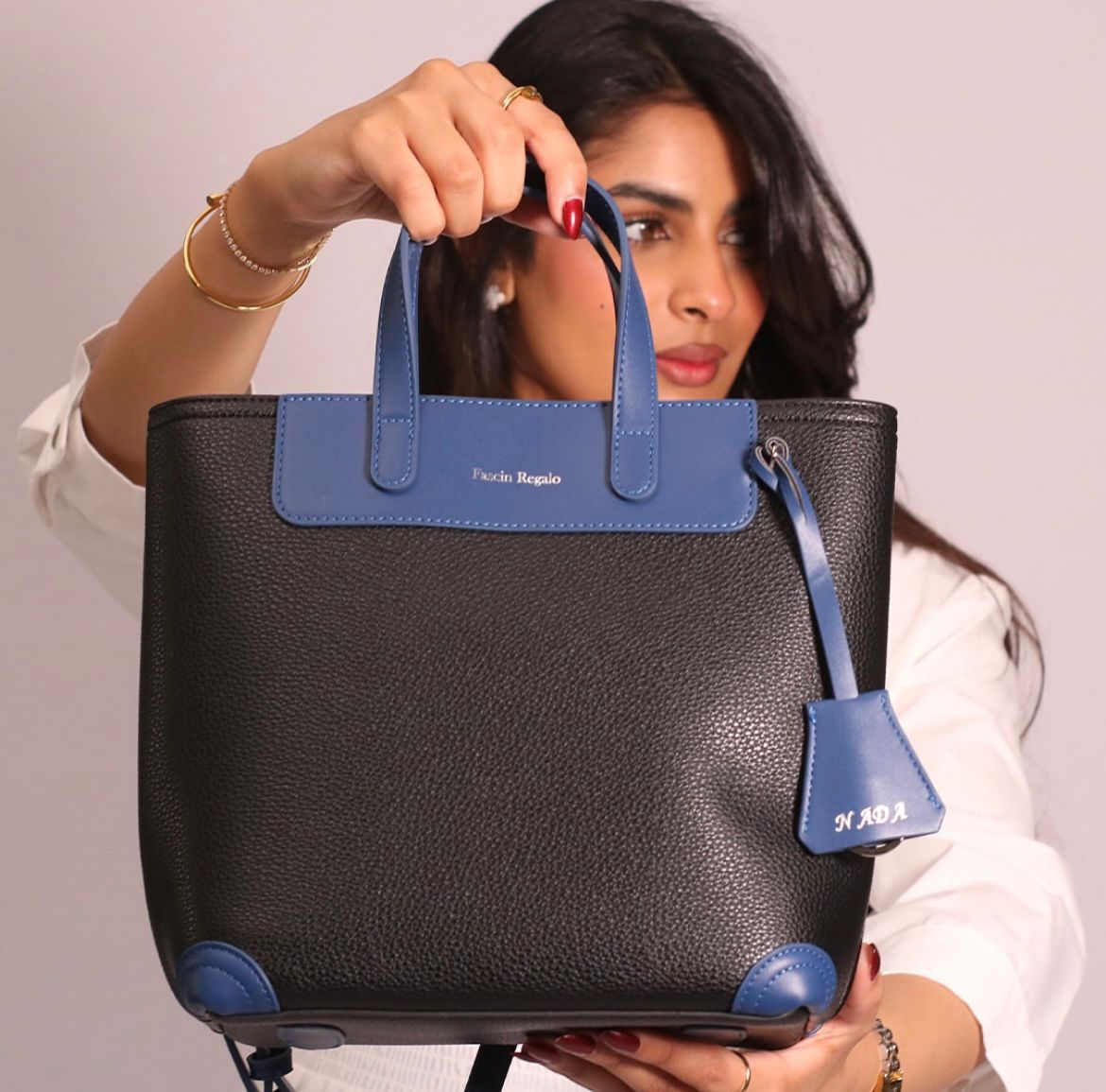 Black & Blue Tote Bag