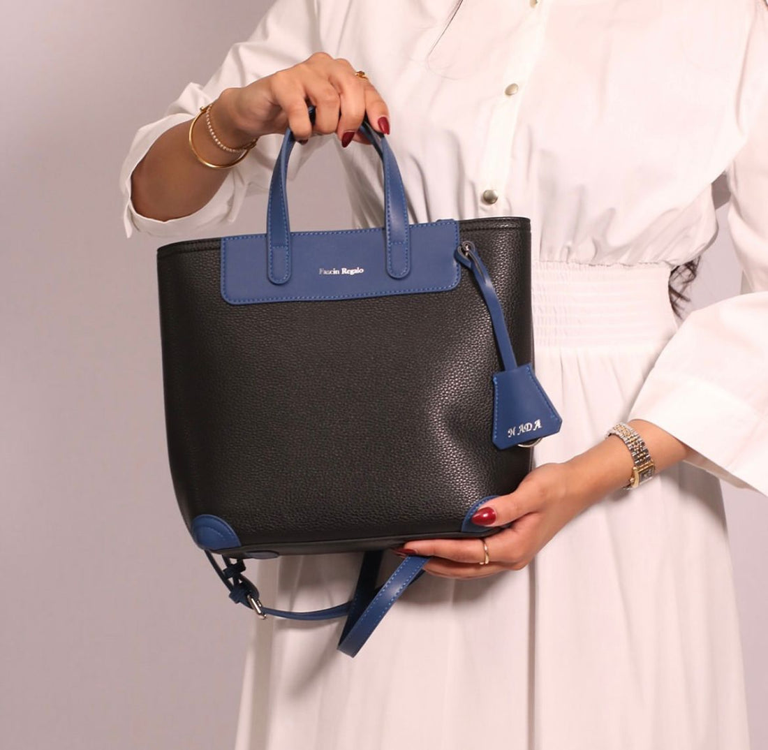 Black & Blue Tote Bag