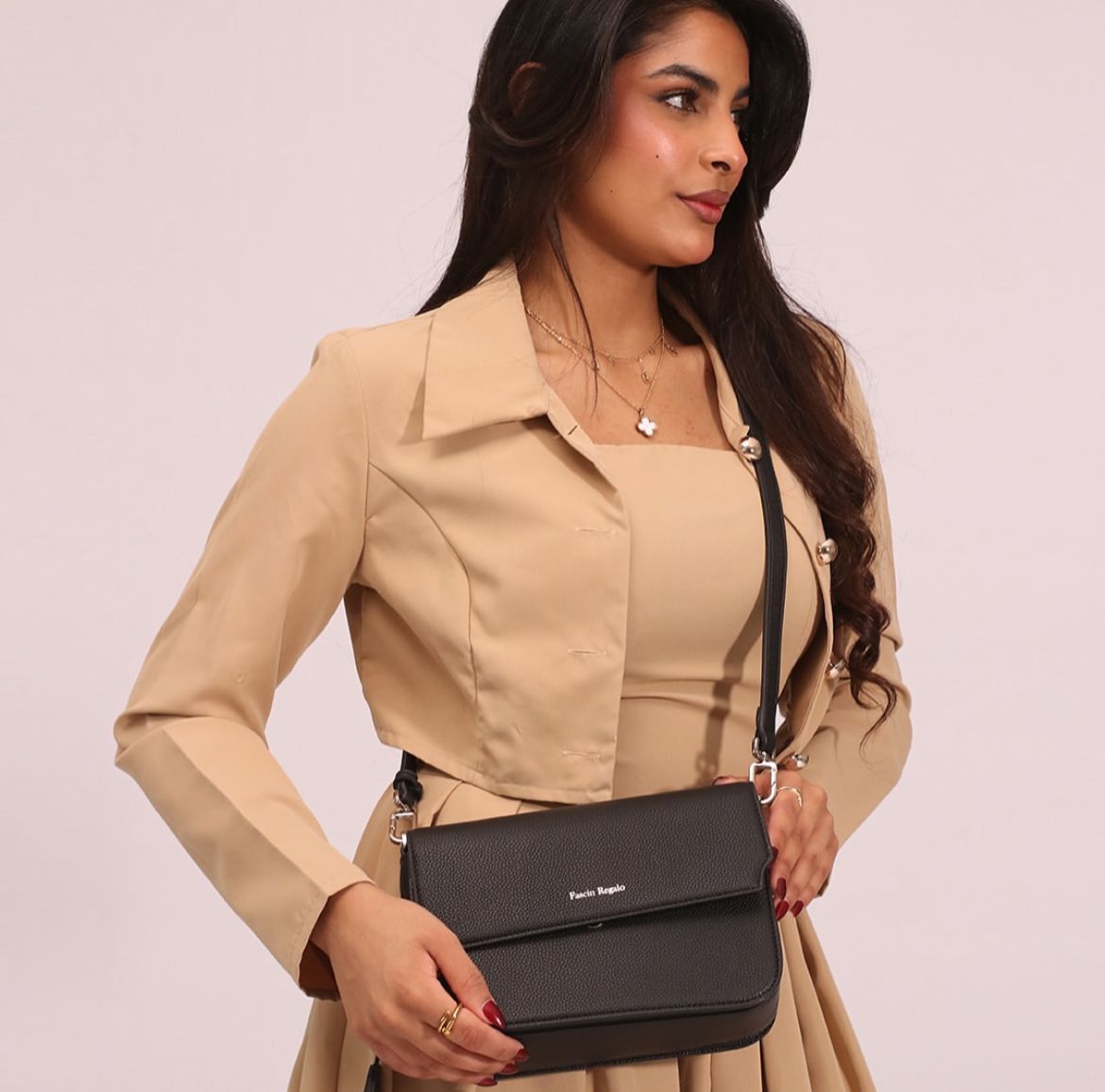 Fascin Black Flap Bag