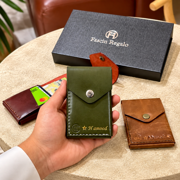 Flap Card Holder – Olive Green