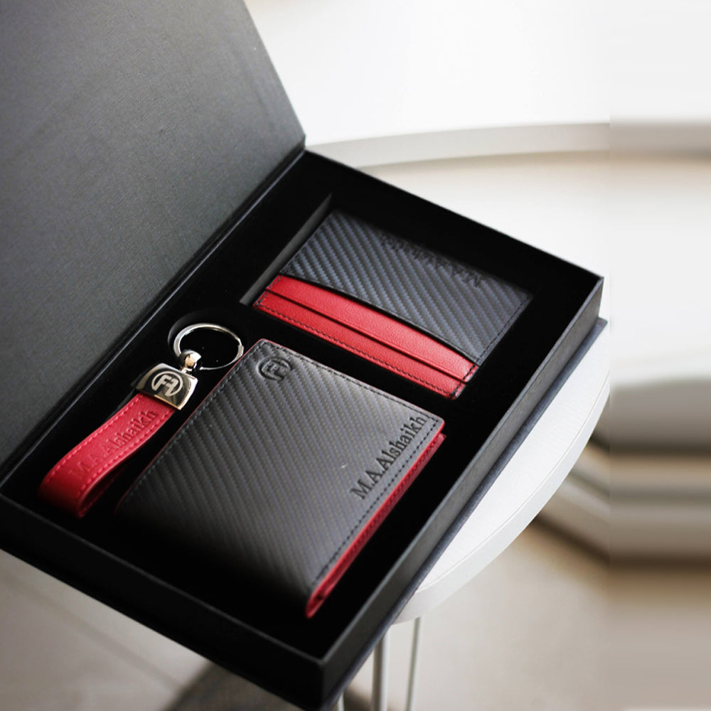 Carbon Fiber Red - Set of Three