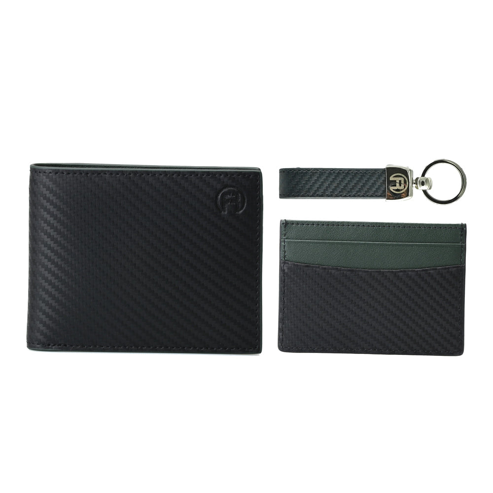 Carbon Fiber Green - Set of Three