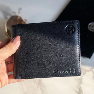 Black and Sea Blue Men Wallet