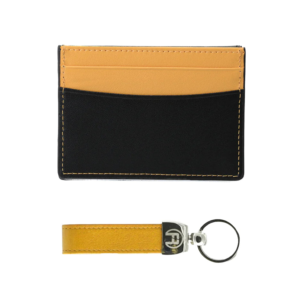 Black and Yellow - Set of Two (Cardholder + Keychain)