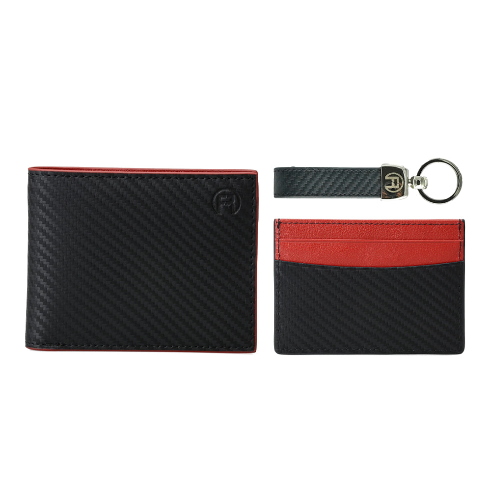 Carbon Fiber Red - Set of Three