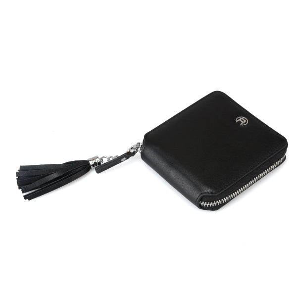 Black Women Zip Wallet