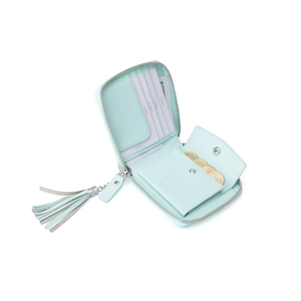Turquoise Blue Women Zip Wallet