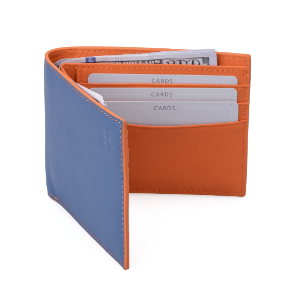 Blue and Orange Men Wallet