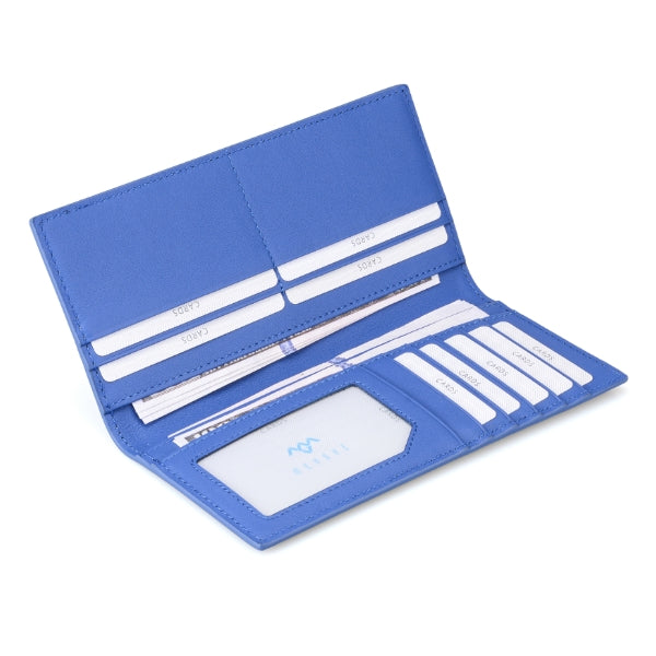 Carbon Fiber Blue Long Wallet