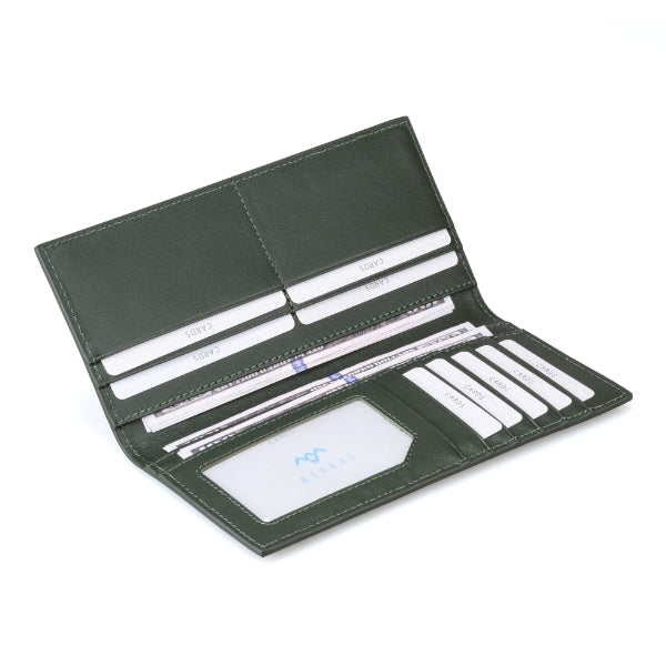 Carbon Fiber Green Long Wallet