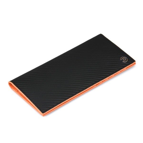 Carbon Fiber Orange Long Wallet