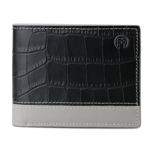 Black and Grey Croco Men Wallet