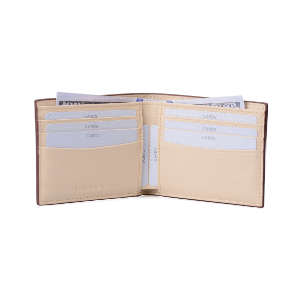 Maroon & Beige Men Wallet