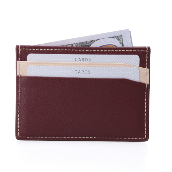Maroon & Beige Cardholder