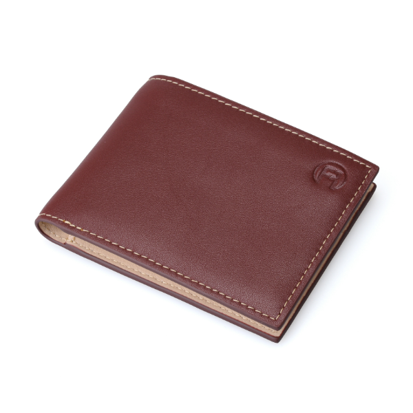 Maroon & Beige Men Wallet