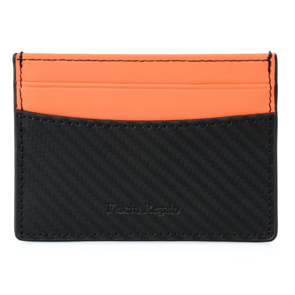 Fascin Carbon Fiber Orange Cardholder