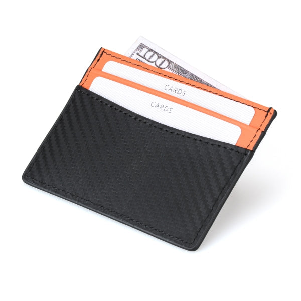 Fascin Carbon Fiber Orange Cardholder